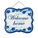 10" Blue Floral Welcome to our Home