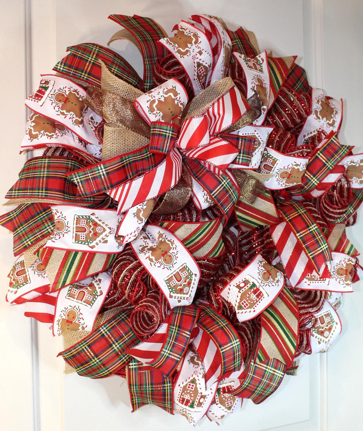 Gingerbread Wreath, Christmas Wreath, Holiday Decor