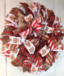 Gingerbread Wreath, Christmas Wreath, Holiday Decor