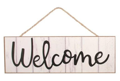 15" Wooden Sign: Welcome Fence
