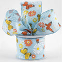 2.5" Light Blue Butterfly Ribbon (10 Yards)