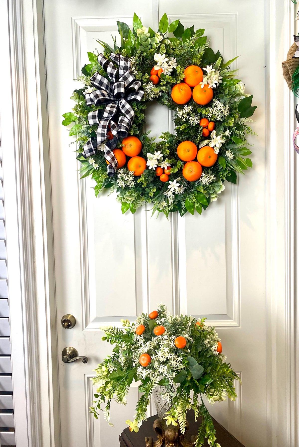 Florida Citrus Wreath: Summer Orange Door Decor