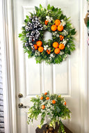 Florida Citrus Wreath: Summer Orange Door Decor