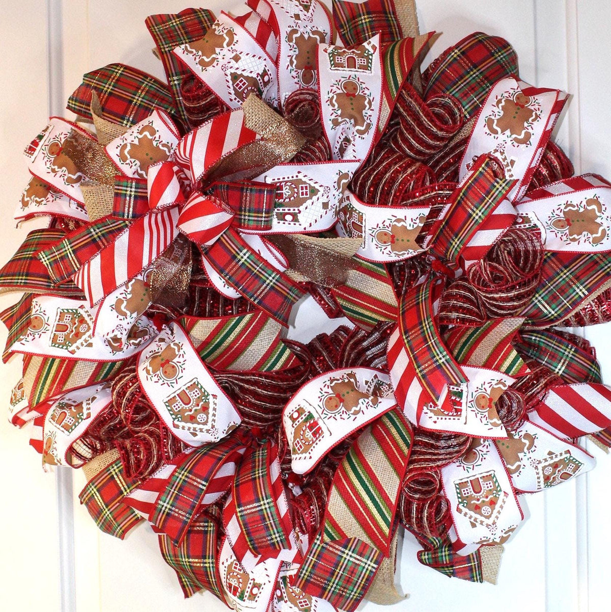Gingerbread Wreath, Christmas Wreath, Holiday Decor
