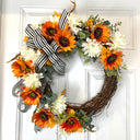 Fall Sunflower Wreath. Autumn Decor. Front Door Wreath