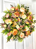 Everyday Floral Peony-Ranunculus Wreath- Spring - Fall!