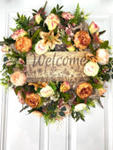 Everyday Floral Peony-Ranunculus Wreath- Spring - Fall!