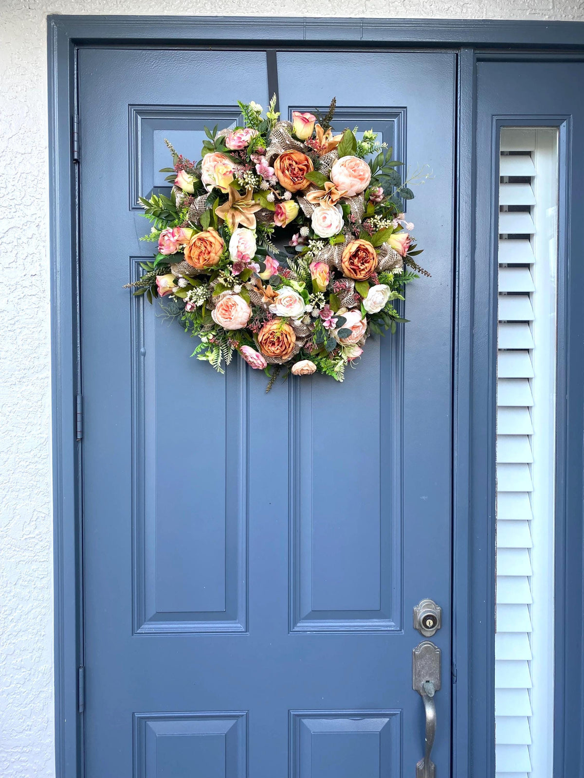 Everyday Floral Peony-Ranunculus Wreath- Spring - Fall!