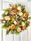 Everyday Floral Peony-Ranunculus Wreath- Spring - Fall!