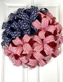 American Flag Wreath: Patriotic Stars & Stripes Decor, Nautical, 250th, 1776