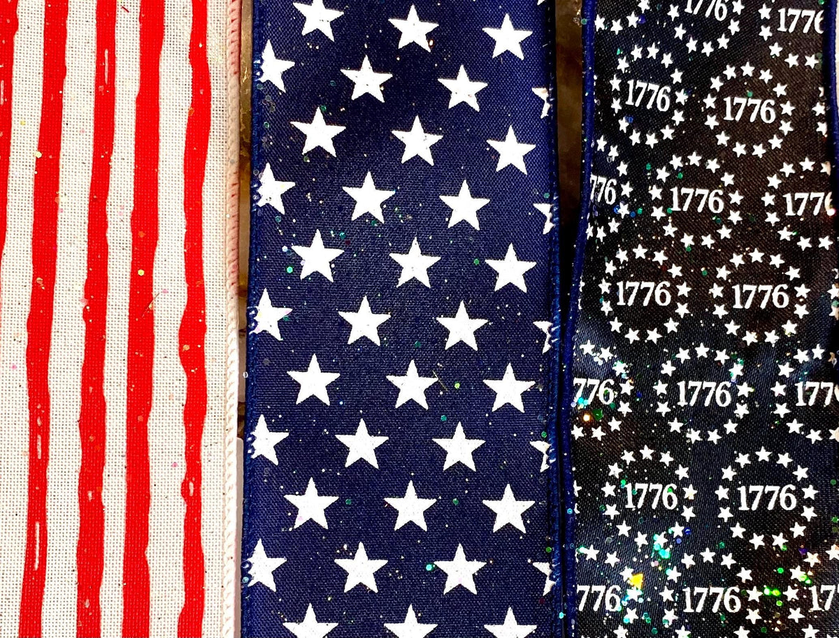 American Flag Wreath: Patriotic Stars & Stripes Decor, Nautical, 250th, 1776