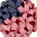 American Flag Wreath: Patriotic Stars & Stripes Decor, Nautical, 250th, 1776