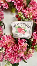 Hydrangea Wreath: Summer Floral Front Door Decor, * strawberry, watermelon, lemon