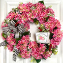 Hydrangea Wreath: Summer Floral Front Door Decor, * strawberry, watermelon, lemon