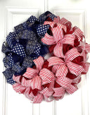 American Flag Wreath: Patriotic Stars & Stripes Decor, Nautical, 250th, 1776