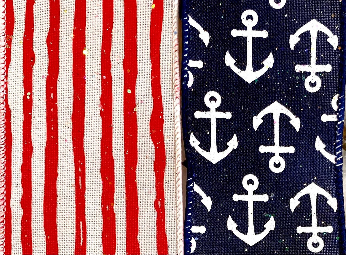 American Flag Wreath: Patriotic Stars & Stripes Decor, Nautical, 250th, 1776