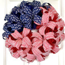 American Flag Wreath: Patriotic Stars & Stripes Decor, Nautical, 250th, 1776