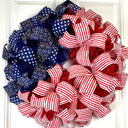 American Flag Wreath: Patriotic Stars & Stripes Decor, Nautical, 250th, 1776