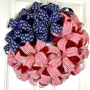 American Flag Wreath: Patriotic Stars & Stripes Decor, Nautical, 250th, 1776