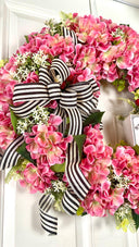 Hydrangea Wreath: Summer Floral Front Door Decor, * strawberry, watermelon, lemon