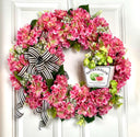 Hydrangea Wreath: Summer Floral Front Door Decor, * strawberry, watermelon, lemon