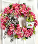 Hydrangea Wreath: Summer Floral Front Door Decor, * strawberry, watermelon, lemon