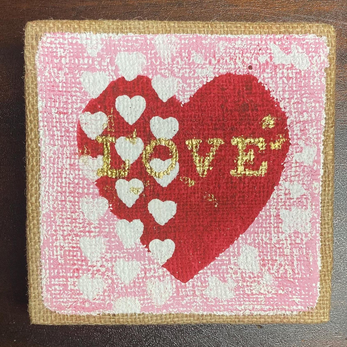 6" Valentine Signs / Rustic Glam Farmhouse Decor (Set of 3)