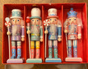 5" Pastel Nutcracker Ornaments, Wood ornaments (Set of 4)