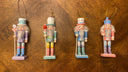 5" Pastel Nutcracker Ornaments, Wood ornaments (Set of 4)