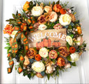 Fall Pumpkin Floral Peony-Ranunculus Wreath