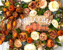 Fall Pumpkin Floral Peony-Ranunculus Wreath