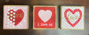 6" Valentine Signs / Rustic Glam Farmhouse Decor (Set of 3)