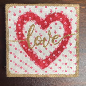 6" Valentine Signs / Rustic Glam Farmhouse Decor (Set of 3)
