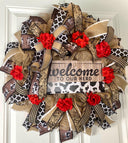 Everyday Cow Wreath Front Door, Welcome to our Herd, Farmhouse Wreath for Every Season