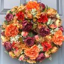 Fall Peony and Hydrangea Wreath: Farmhouse Autumn Decor