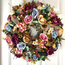 Muted Fall Peony and Hydrangea Wreath: Farmhouse Autumn Decor