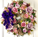 All Season Peony Hydrangea Wreath: Fall-Christmas-Easter Floral Front Door Decor