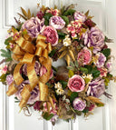 All Season Peony Hydrangea Wreath: Fall-Christmas-Easter Floral Front Door Decor