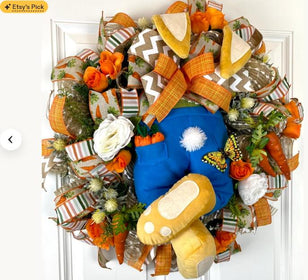 Spring Bunny Wreath / Carrot Patch