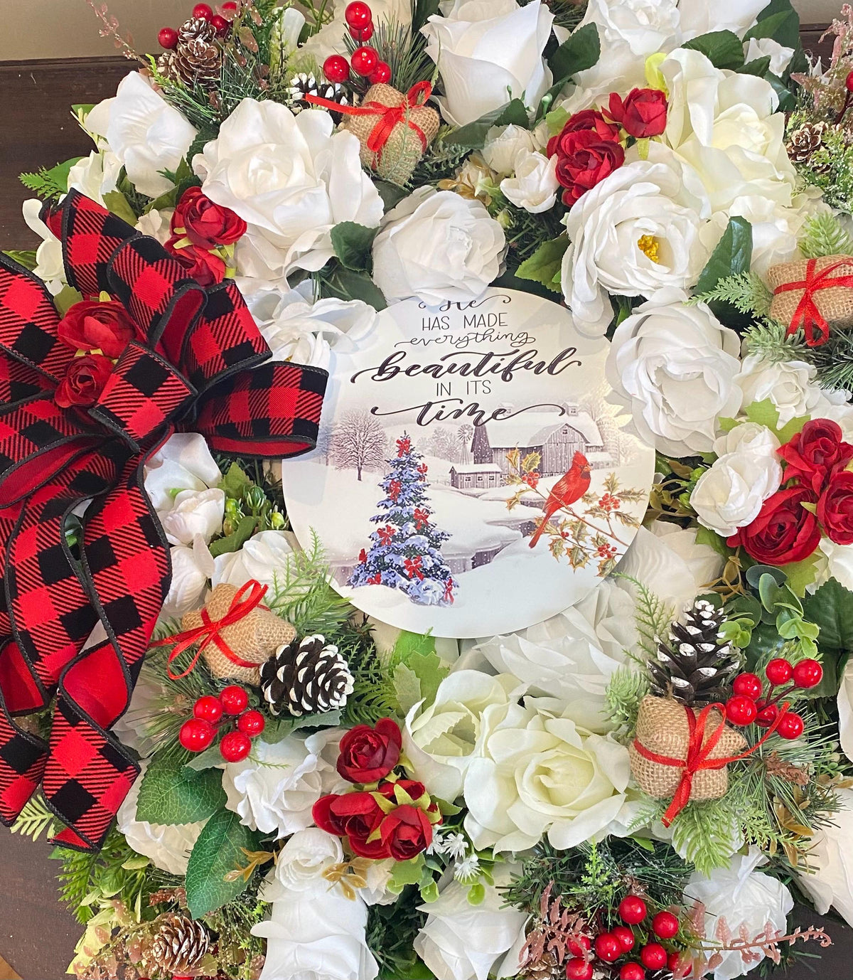 Christmas in Heaven Wreath, Memorial Wreath
