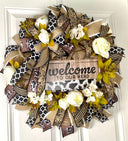 Everyday Cow Wreath Front Door, Welcome to our Herd, Farmhouse Wreath for Every Season