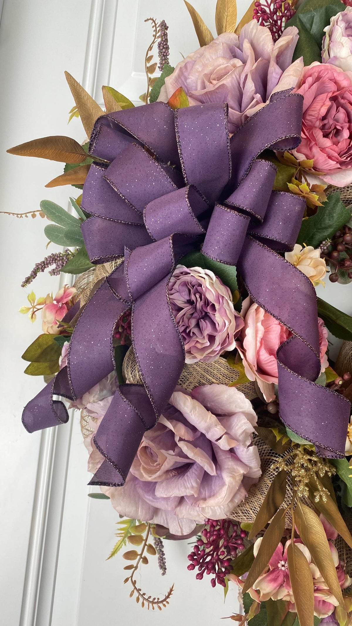 All Season Peony Hydrangea Wreath: Fall-Christmas-Easter Floral Front Door Decor