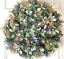 Lambs Ear Burlap Wreath, Everyday wreath with options