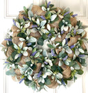 Lambs Ear Burlap Wreath, Everyday wreath with options