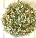 Lambs Ear Burlap Wreath, Everyday wreath with options