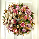 All Season Peony Hydrangea Wreath: Fall-Christmas-Easter Floral Front Door Decor
