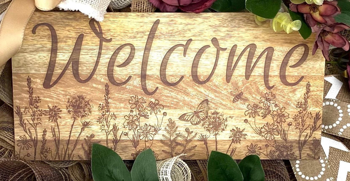 Fall Floral Front Door Wreath, Deco Mesh, Welcome