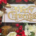 Elegant Poinsettia Christmas Wreath with Golden Leaves & Cedar Accents