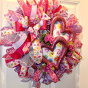 Candy Heart Valentine Wreath: Pastel Colors, Conversation Hearts