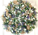 Lambs Ear Burlap Wreath, Everyday wreath with options